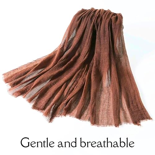 Cotton Scarf for Women Lightweight, Scarf Shawl Wraps Soft Large Long Frayed Winter Spring Fall Summer Blanket Scarves2