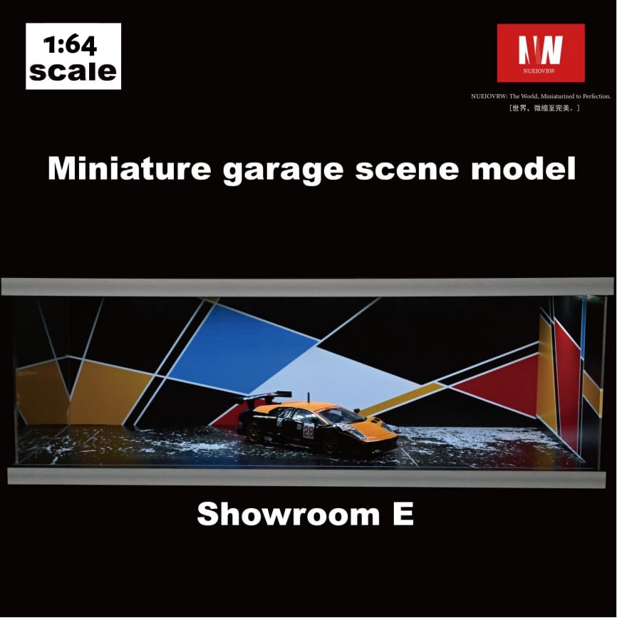 Amazon.co.jp: NUEIOVRW 1/64 1/43 1/18 ジオラマ ガレージ 3色調光LED