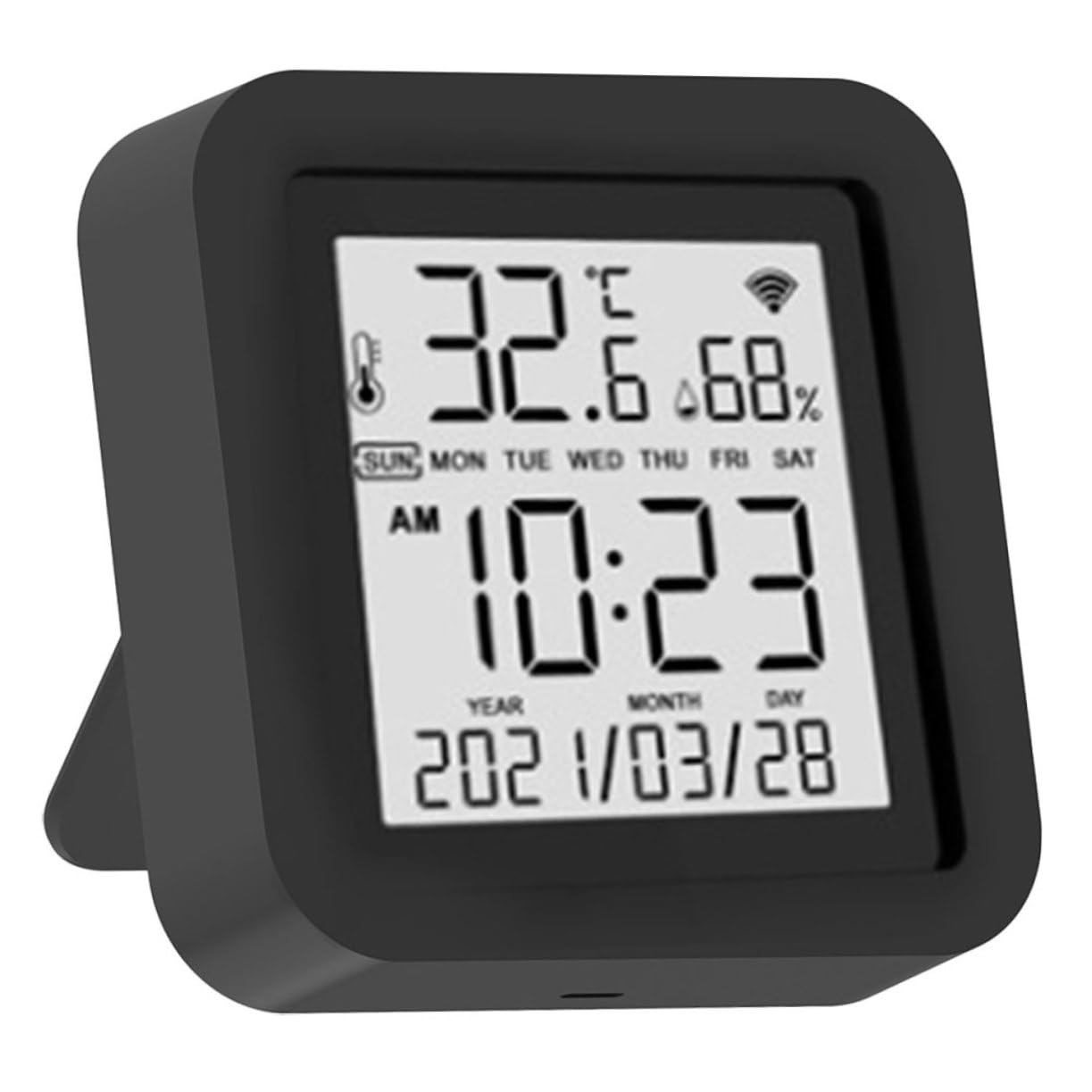 NUOBESTY Termometro Digitale Lcd Monitor di Temperatura e Umidità Interna Misuratore di Temperatura e Umidità per Uso Domestico