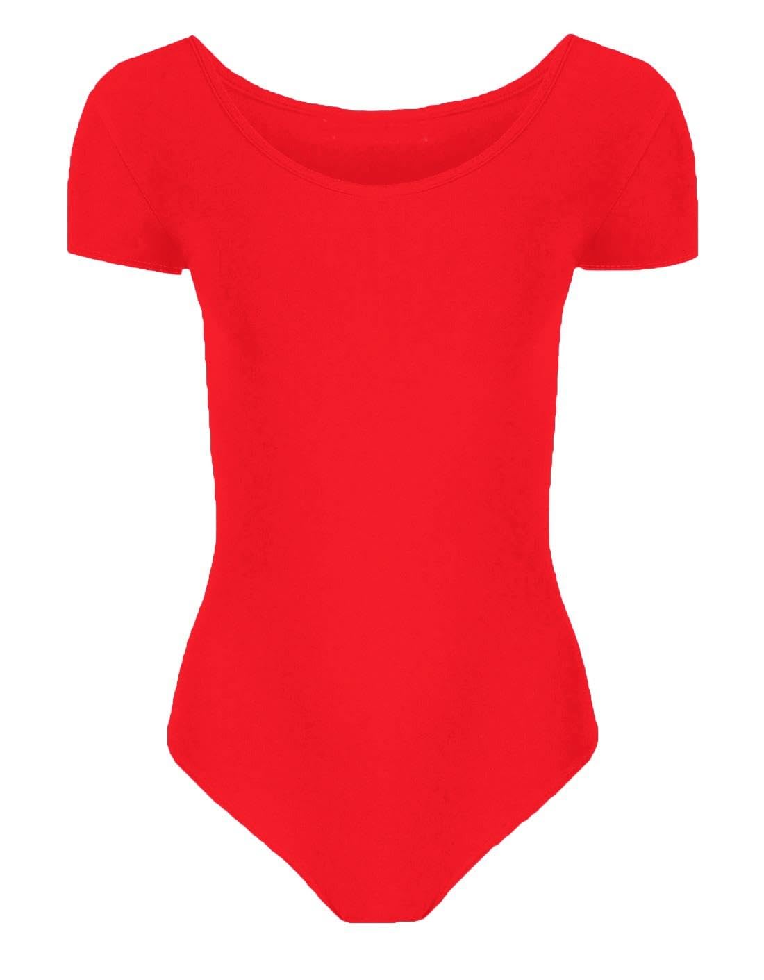 Hamishkane Girls Short Sleeve Bodysuit Dance Ballet Leotard Kids Plain Stretchy Microfibre Leotards Top