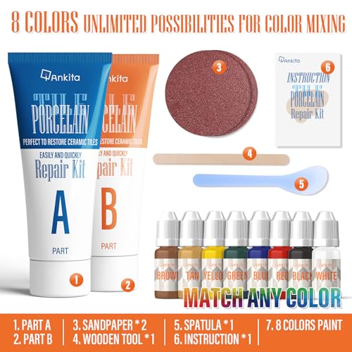 Ankita Ceramic Tile Repair Kit (Color Match), Porcelain
