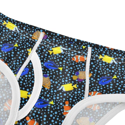 Boys' Exclusive Briefs Toddler Underwear 95% Combed Cotton Boxerbriefs 2T Tropical Fish Pattern 94