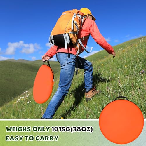 Image of Pop up Mosquito Tent for Camping, 86.6 x 59 x 45.3 Inch Bug Net Tent with Instant Automatic Setup, Lightweight Portable Screen Net Fits Most Camping Cot for Outdoor Hiking Travel(Orange)