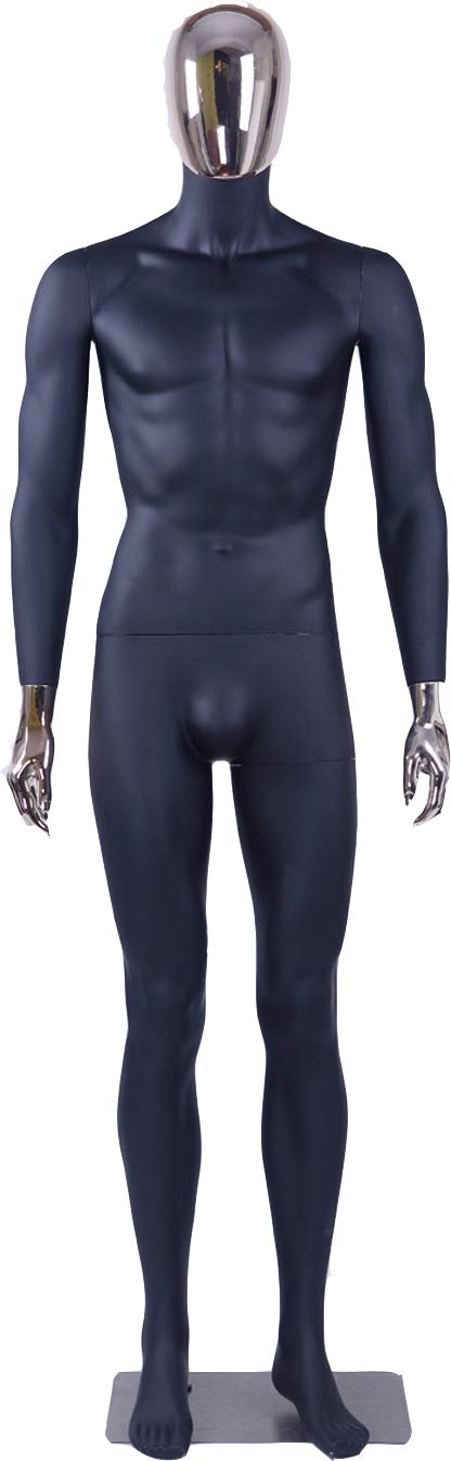 Mannequin abstrait Eurohandisplay - Tête galvanisée, mains - Homme et femme, Mann, M1-M1-1-DD