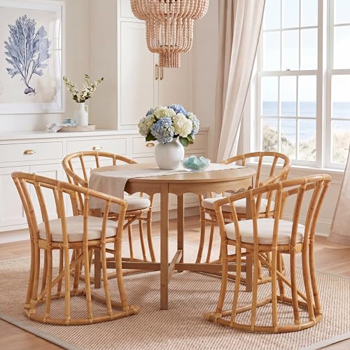 Sillón Rattan Blanco Natural Plegable miniatura 2