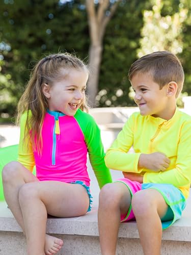RuffleButts® Girls One Piece Rash Guard Baby Swimsuit UPF 50+ Sun Protection3