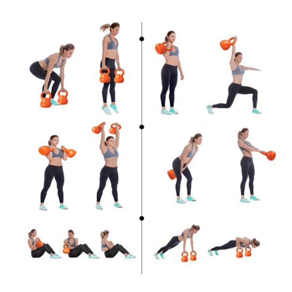 Kettlebells AGYH Gusseisen, Gewichtstraining Hanteln for Männer Und Frauen, Kunststoff-Gehäuse Anti-Blockier-System Mute, 4 Kg / 6 Kg / 8kg / 10 Kg / 12 Kg / 14 Kg / 16 Kg / 18 Kg / 20 Kg