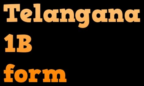 Telangana 1B form