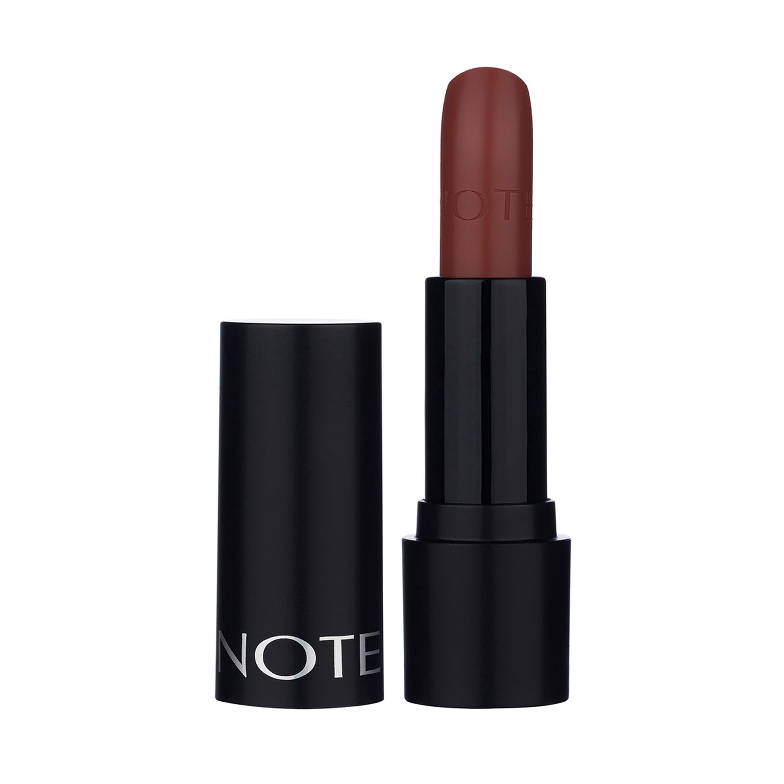 Note Cosmetics Deep Impact Lipstick 07 Warm Chocolatte Kremsi Dokulu Yarı Parlak Ruj, Kahverengi