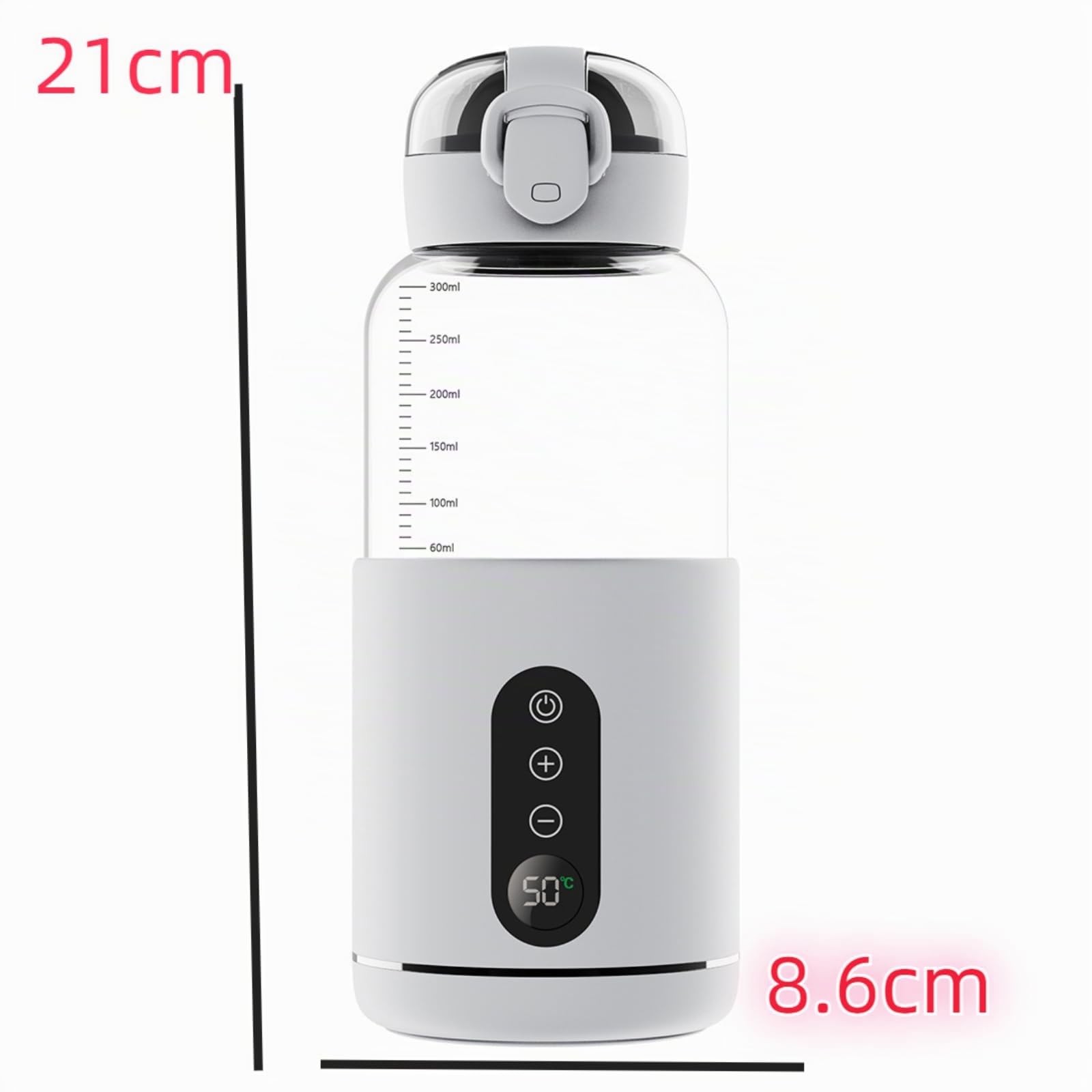 Chauffe-Eau portatif,Chauffe-Eau Portable pour Formule bébé Capacité de 300 ML,Chauffe biberon Nomade sans Fil,Facile à Transporter et adapté aux Voyages