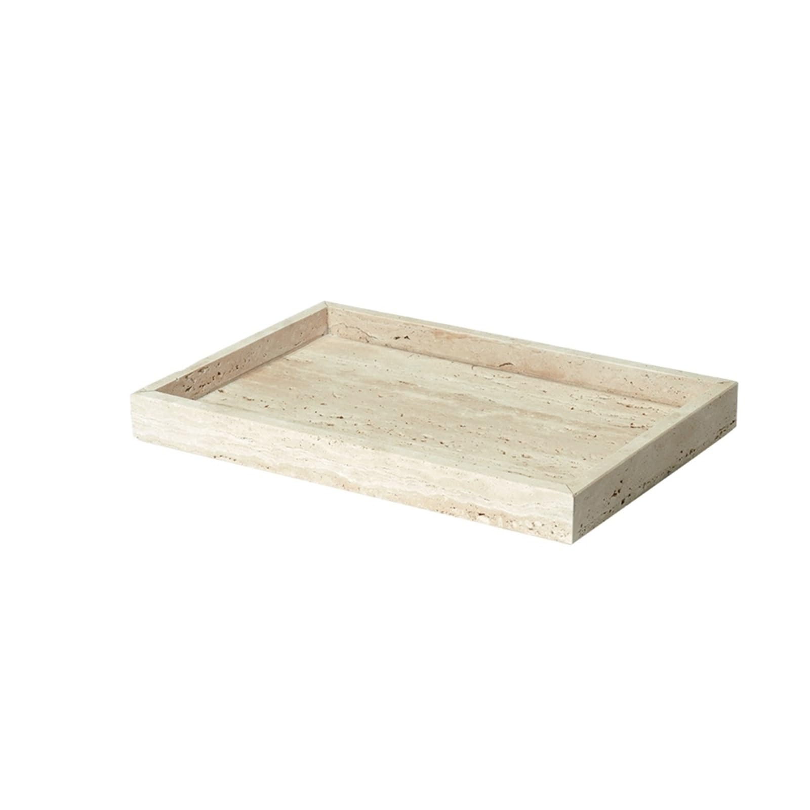 Bathroom Stone Tray Travertine Tray for Bathroom Vanity Dresser Kitchen Sink Marble Countertop Organizer for Soap Dispenser Scented Candle Perfume(30x20x3cm)