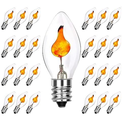 Konictom 25 Pack Flicker Flame Bulbs Cover