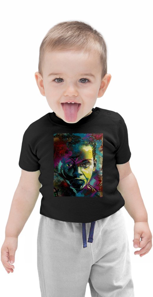 C215 Boy Portrait Organic Baby T-shirt 6-12 Months