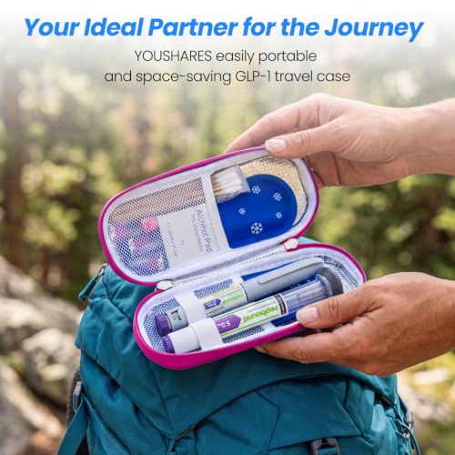 Image of YOUSHARES GLP-1 Cooler Travel Case for 2 Zepbound, Mounjaro & Insulin Pens