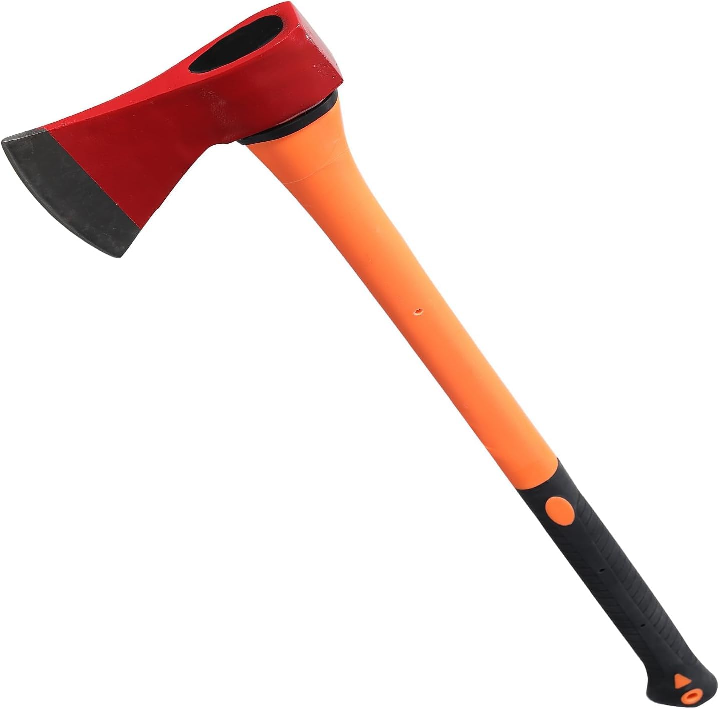 Hache fendue universelle de 85 cm avec manche en fibre de verre pour fendre et hacher 990 g avec lame en acier au carbone pour jardin et forêt