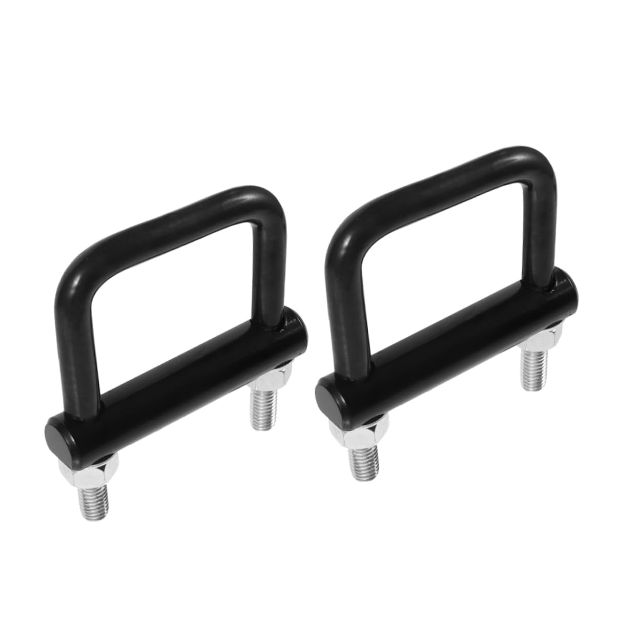 2piezas Grillete de Remolque Negro Metal Resistente Tensor de Enganche Abrazadera Antivibración para Uso Carretera Unidades