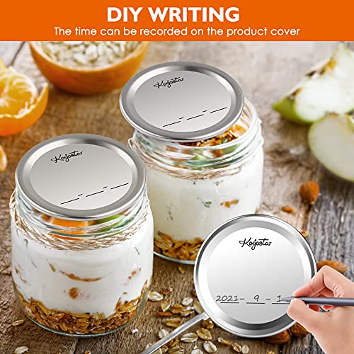 Regular Mouth Canning Lids, 100 Pcs Thickened Mason Jar Lids For Ball & Kerr Jars- Food Grade Material Split-Type, Anti- Deformation, 100% Fit & Airtight Metal Mason Jar Lids For Canning(70Mm-Regular) #TOP4