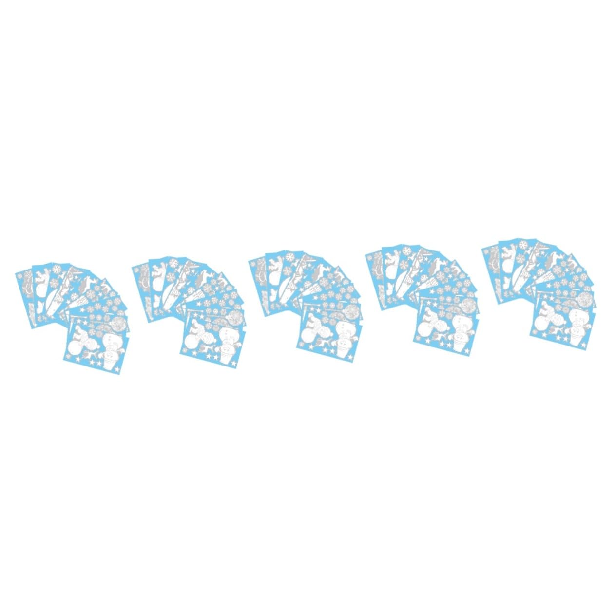 PRETYZOOM 45 Blatt Weihnachtsaufkleber Schneeflocke Wandtattoo abnehmbare Wandaufkleber weihnachtsdeko Weihnachtssticker Wasserfeste Aufkleber Dekoration für Weihnachtsfeiern Fenster Zubehör