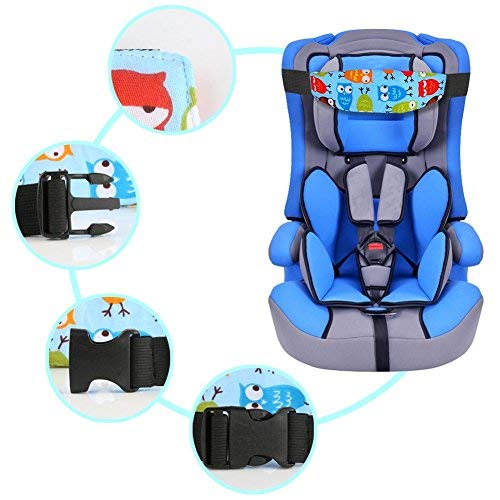 Accmor 2 Pcs Baby Carseat Head Support, Head Band Strap Headrest, Stroller Carseat Sleeping Head Support for Toddler Child Children Kids Infant (Blue)