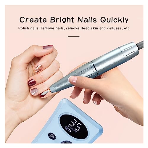 Nail-Grinding-Machine-35000-RPM-Nail-Drill-Manicure-Electric-Nails-Drill-Machine-with-LED-Rechargeable-Salon-Gel-Nail-Polish-Sander-Professional-Tool-for-DIY-Home-or-Salon-Mani-Pedis