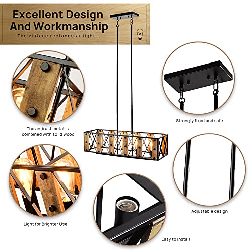 Rectangular-Wooden-Hanging-Linear-Island-Light5-Lamps-Industrial-Style-Farmhouse-ChandelierUsed-in-RestaurantLiving-RoomCoffee-Shop60W-maxCompatible-with-LEDCFLHalogen-and-Incandescent-Lamps 51EjqzCeTQS