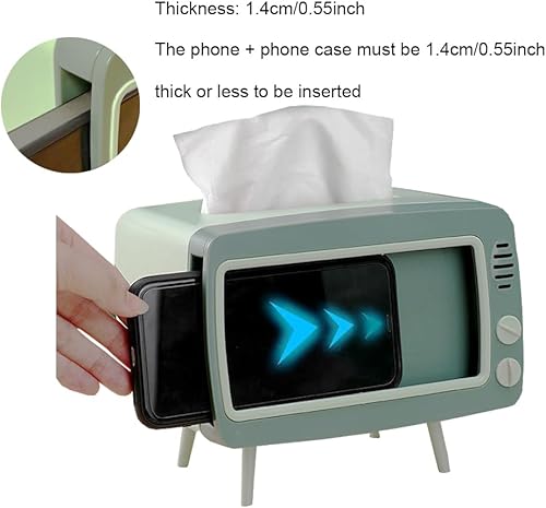 Miniatura 3 de Divertido y lindo soporte para caja de pañuelos de TV, caja de pañuelos cuadrada multifuncional para todos los teléfonos inteligentes, servilleteros