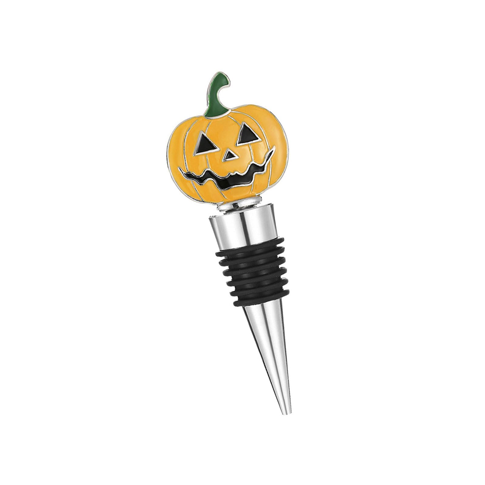 Tsophreniq Yellow Festival Halloween Wine Stopper Unique Pumpkin Shape Decoration Champagnes Preserver Accessory Bottle Cork Halloween Pumpkin Wine Stopper Shaped