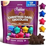 Madelaine Solid Premium Dark Chocolate Stars, Wrapped In Italian Foil In Assorted Colors. - 1/2 LB