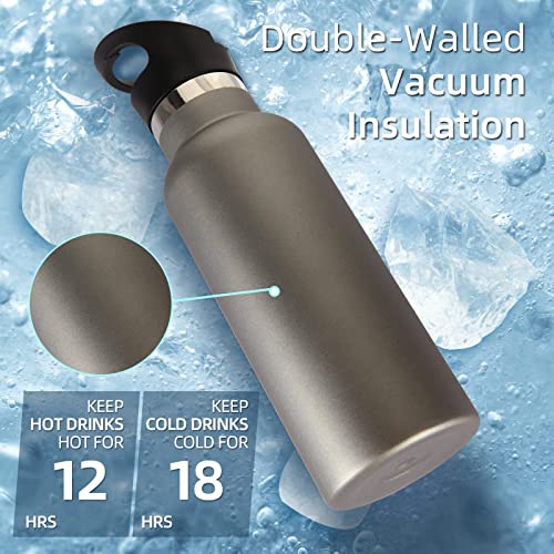 Volhoply 17Oz Insulated Water Bottle Bulk 8 Pack,Stainless Steel Kids Water Bottles With Straw Lid,Reusable Metal Thermos Water Bottle,Double Wall Vacuum Sports School Flask Keep Hot & Cold(Mix,8 Set) #TOP3