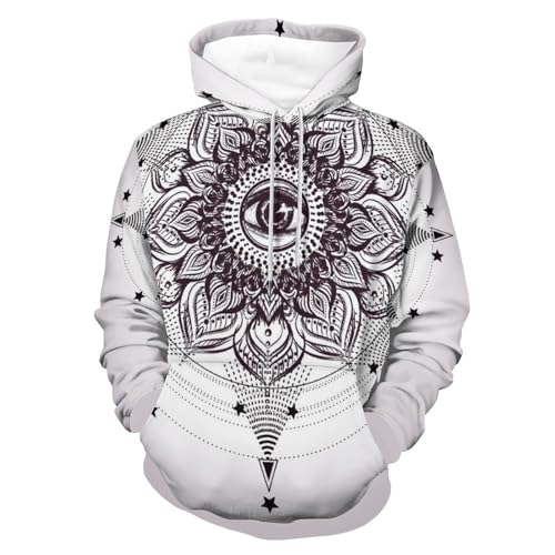 Sweats à capuche manche longue contre le froid, pull unisexe yeux abstraits coupe confort taille S