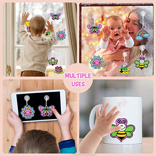 NextX Window Art, Suncatcher for Kids Craft Kits, 12 Paintings - Thumbnail 3