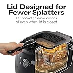 Hamilton Beach Cool Touch Electric Deep Fryer with Basket and Lid, 2 Liters / 8 Cups Oil Capacity, Adjustable Temperature, 1500 Watts for Fast Heat-up, viewing Window Easy to Clean, Black (35021) - Image 5