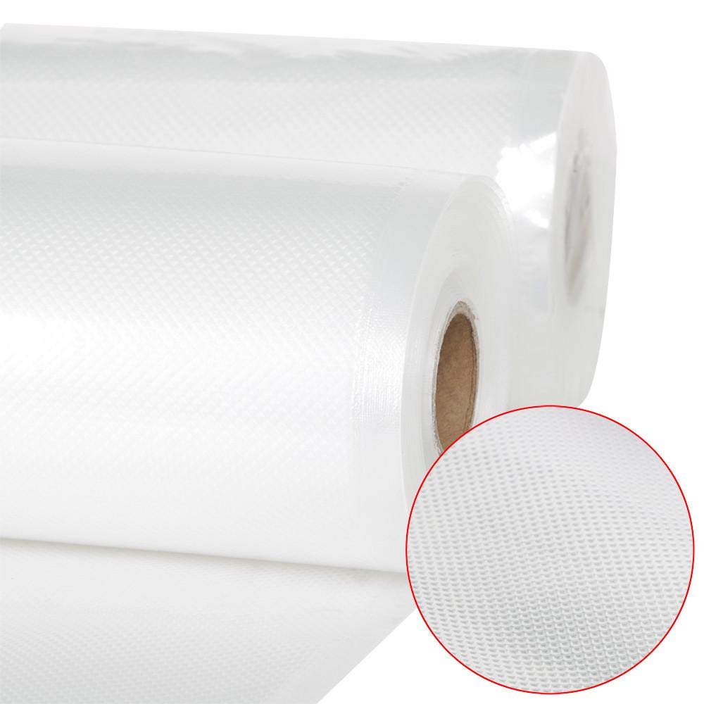 5 Rolle 20 x 500cm und 5 Rolle 25 x 500cm Vakuumrollen Catalpa Blume Vakuumfolie Vakuumbeutel mit Profil Einschweißen Vakuumverpackung mit Struktur Verpackungsfolie Vakuumrollen