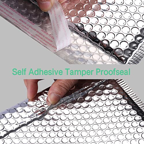 Image of Thermal Bubble Mailer 8 inch x 11 inch,Pack of 10 Insulated Mailers for Cold Shipping,Foil Mailing Envelopes,Cool Bubble Mailers, Waterproof Cold Shipping Package for Food, Perishables, Cosmetics