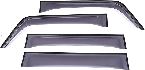 Fit Hummer H3 - Protector de lluvia para ventana, visor de ventilación con cinta adhesiva, deflector de ventana lateral, viseras de ventilación de