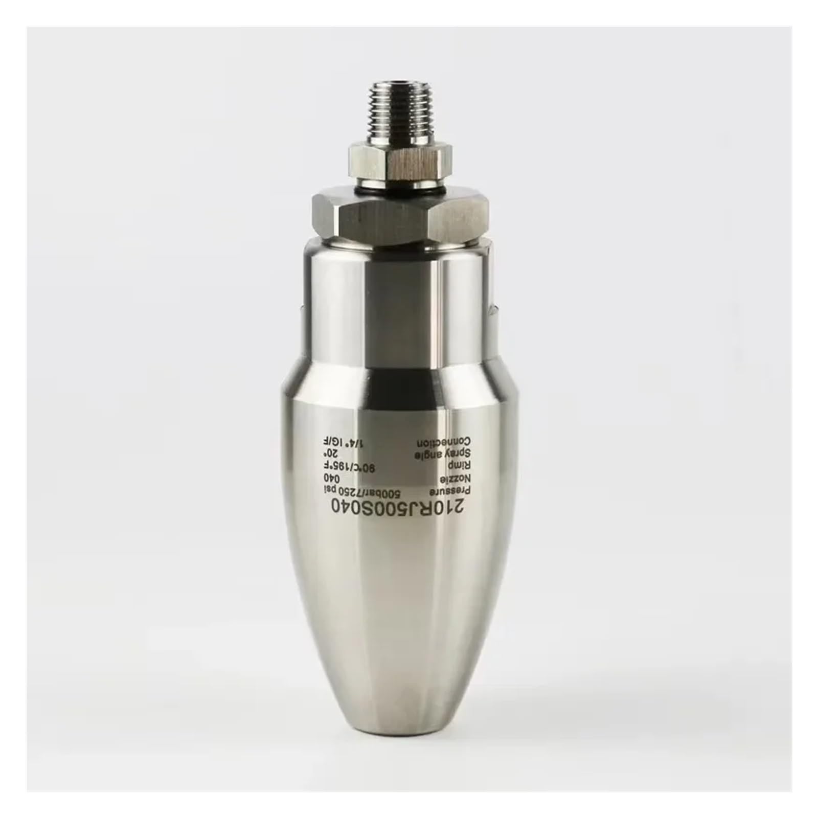 Boquilla de lavado giratoria de acero inoxidable, accesorios de lavadora de alta presión hembra de 1/4 ", 7250psi, boquilla Turbo giratoria de 500bar