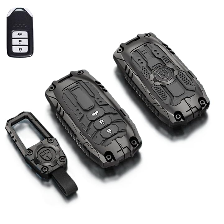 PRALASH Transformers Series Metal Silicone Car Key Cover Compatible for Honda City | Civic | Jazz | Amaze | CR-V | WR-V | BR-V (HD-A3)