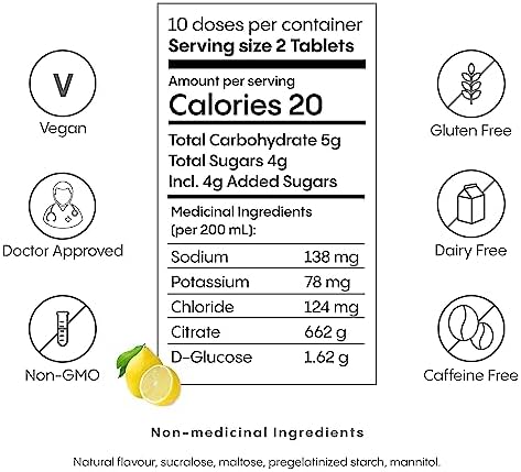 Hydralyte Effervescent Electrolytes Tablets - Lemonade 20 count