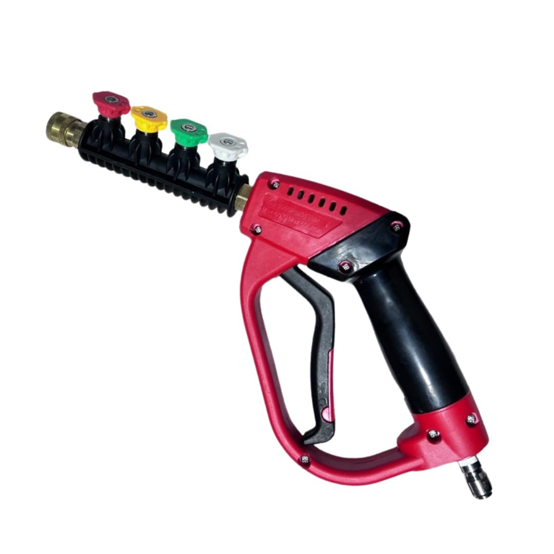 Heavy-Duty High Pressure Washer Gun with 4 Nozzle Tips | Max. 300 Bar Power | Max. 3000 PSI Pressure | Lock Trigger for Safety | 1/4-Inch Quick Connector included-picture-14