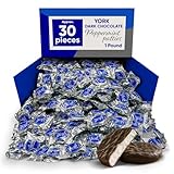 York Dark Chocolate Covered Peppermint Patties - 1 Pound Perfect As Christmas Candy and Holiday Snacks - Dark Chocolate Candy Filled Peppermint Candy