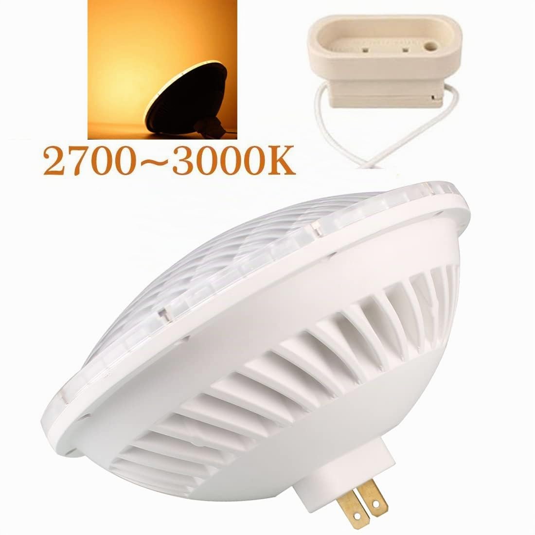 BAOMING PAR56 GX16d Base a LED SMD 26W, 230V, 300W equivalente a lampadine alogene ampio angolo di fascio bianco caldo 3000K Illuminazione Interna