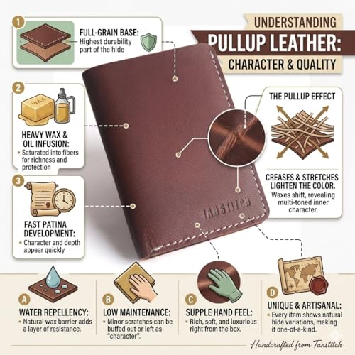 Image of TANSTITCH Slim Leather Wallet || Small,Compact, Minimalist & Thin Wallet || RFID Protected || Front Pocket Carry (Tan)