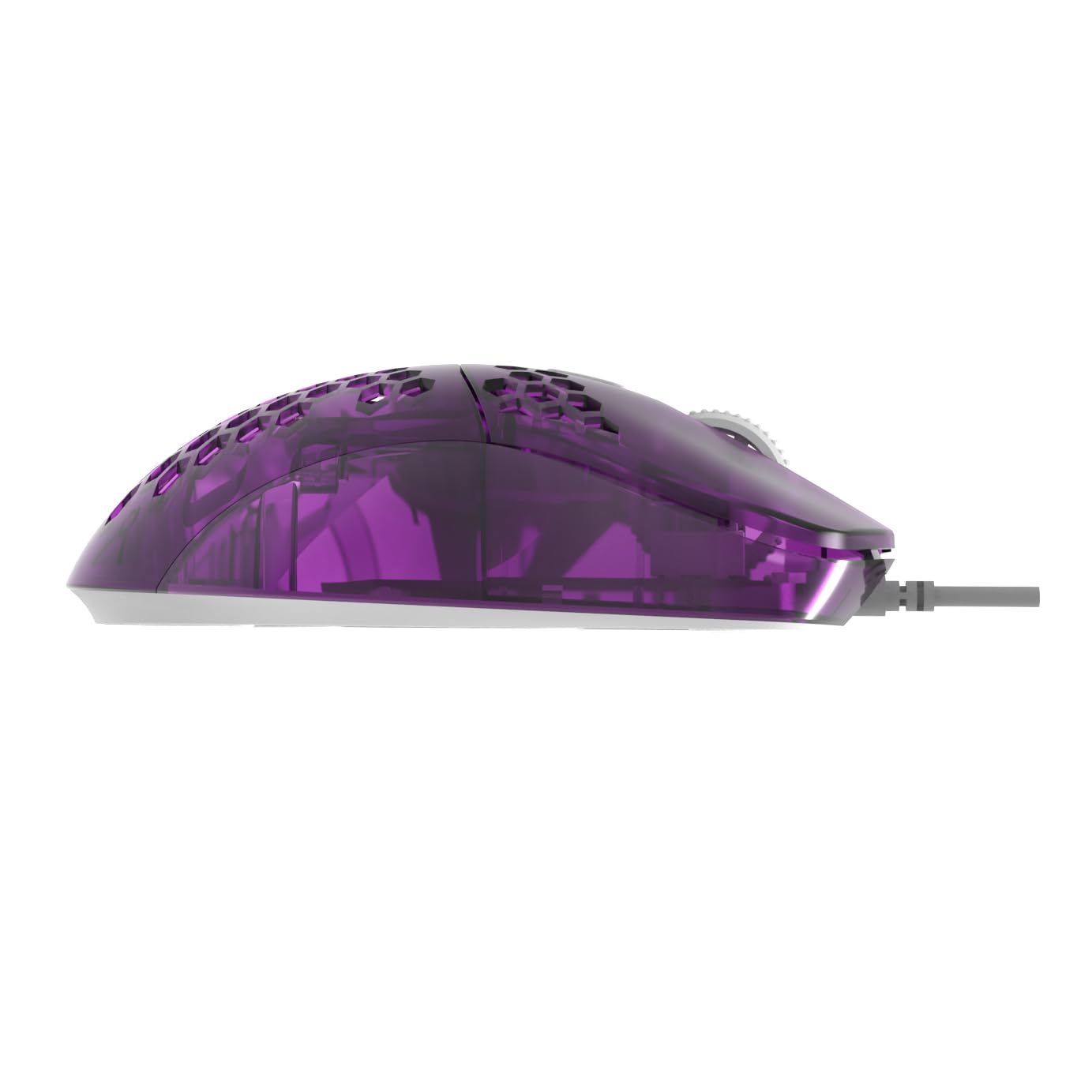 G-Wolves Hati HTM/HT-M Medium 56g Ultra Lightweight Honeycomb Wired Gaming Mouse, PixArt 3389 Sensor 16000 DPI, 6 Programmable Buttons, Low Latency, for PC/Mac (): Violet