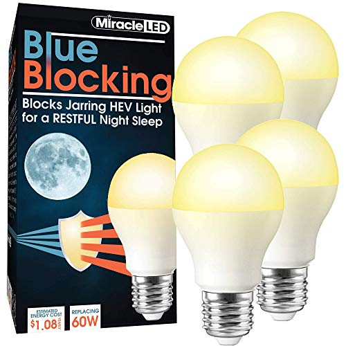MiracleLED 604664 Blue Blocking Light, 4-Pack, 60W Replacement