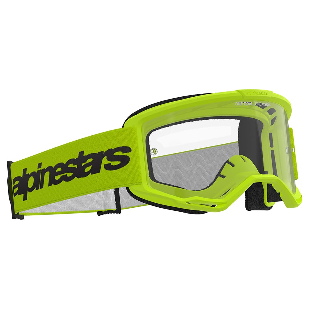 Alpinestars Vision 3 Wordmark Motocross Goggles, yellow, One Size