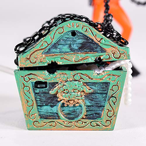 Image of Penn-Plax Aquarium Decoration with Moving Treasure Chest, Floating Diver and Bubble Action, 4 Inches High