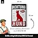 LANOLU Retro Blechschild Warnung vor dem Hund Schilder, retro Blechschild vorsicht Hund Schild, Achtung Hund Schild lustig, Warnschild Hund, Metallschilder mit Sprüchen, 20x30cm