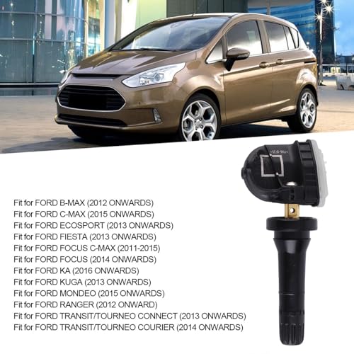 Aramox 4 Uds Sensores de Control de Presión de Neumáticos TPMS 2036832 Sensores de Control de Presión de Neumáticos Aptos para Ecosport/Fiesta/Focus
