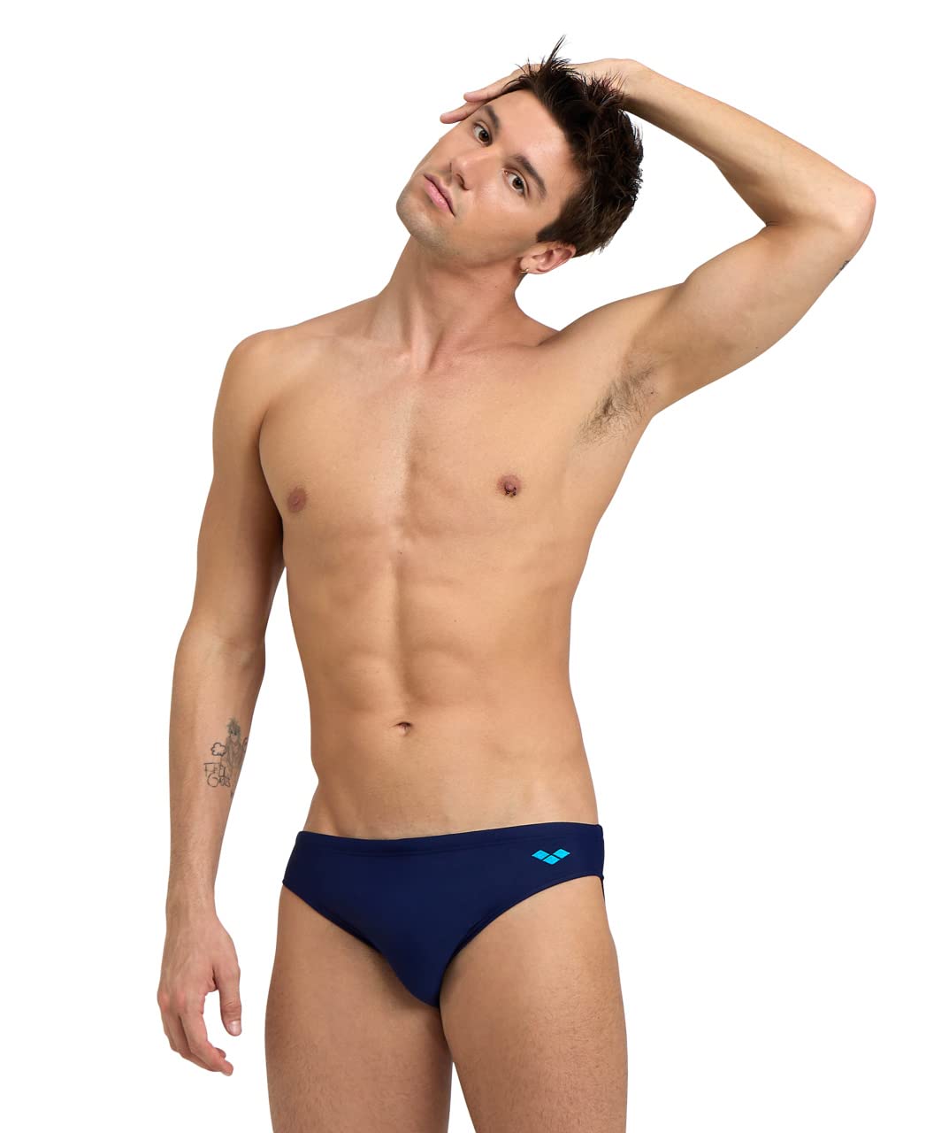 ARENA Santamarias R Bañador Hombre, Tejido MaxFit Eco Forrado Resistente al Cloro y a la Sal, Protección UV 50+, Azul, 85