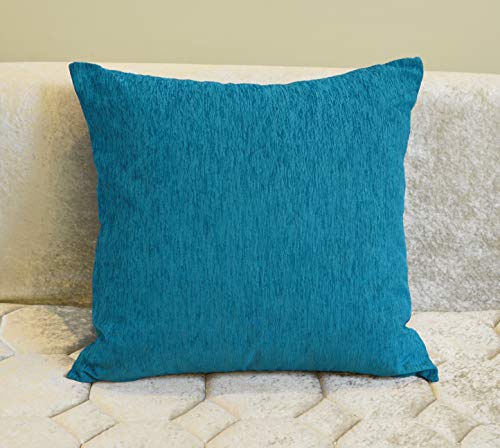 Image of Khooti Molfino Cushion Cover, 24x24 | Bondi Blue | Pack of 4 | Solid Plain Soft & Smooth, Decorative Cushion Covers for Living Room, Bedroom, Couches, Chairs, Sofas, Beds & Home Decor